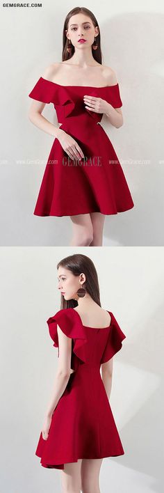 Fashion Red Square Neck Aline Party Dress Ref#HTX97014 at GemGrace. #HomecomingDresses Shop now to get $10 off. Pro custom-made service for wedding dress, formal dress. View Homecoming Dresses,Short Homecoming Dresses,Red Homecoming Dresses,Off the Shoulder Homecoming Dresses,Semi Formal Dresses for more ideas. Click to shop now! #BuyableHomecomingDresses Homecoming Dresses Off The Shoulder, Off The Shoulder Homecoming Dress, Dresses Semi Formal, Trendy Dress Styles, Red A Line Dress, Short Formal Dress, Cheap Homecoming Dresses, Red Homecoming Dresses, Party Dresses Online