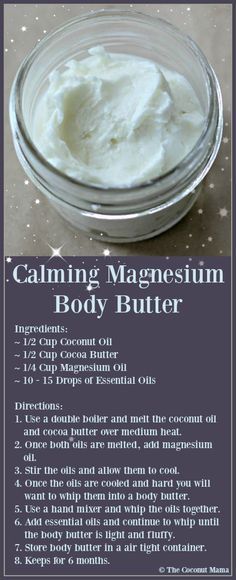 Magnesium Body Butter, Health Coconut Oil, Topical Magnesium, Benefits Of Coconut, Săpunuri Handmade, Magnesium Oil, Diy Kosmetik, Coconut Oil Uses, Benefits Of Coconut Oil