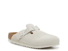 Birkenstock Boston Clog - Women's Ivory Sandals, Boston Clogs, Boston Clog, Birkenstock Boston, Birkenstock Boston Clog, Eva Sole, Womens Clogs, Nubuck Leather, Mens Casual Shoes