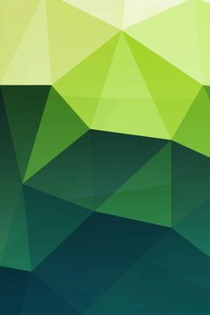 an abstract green and yellow wallpaper with low poly design on the bottom right corner