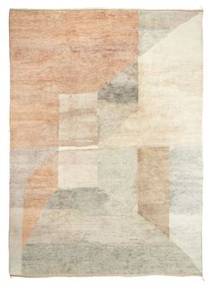 an area rug with different colors and shapes