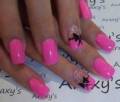 50+ Cute Bow Nail Designs Art and Design Short Square Nail Designs Valentines, Mommy Nails, Bow Nail Designs, Pink Nail Art Designs, Bow Nail Art, Peach Nails, Sns Nails, Cute Nail Art Designs, Popular Nail Designs