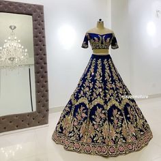 Ejaaz Couture, Velvet Lehenga Choli, Pakistani Lehenga, Indian Wedding Lehenga, Velvet Lehenga, Indian Outfits Lehenga, Designer Bridal Lehenga, Indian Party Wear, Blue Lehenga