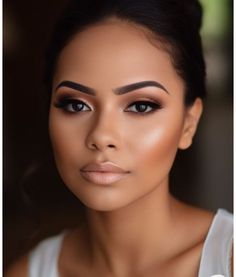 Natural Makeup For Bride, Black Bridal Makeup, Glam Wedding Makeup, Wedding Makeup For Brown Eyes, Best Wedding Makeup, Makeup For Black Skin, Brown Skin Makeup, Wedding Makeup Looks, Glam Look