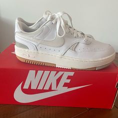 Brand New; Never Worn Nike Gamma Force Sneaker (Women) White/Phantom/Bone - Size 8 School Clothing, Nike Sneakers Women, Shoes Brand, New Nike, Woman Colour