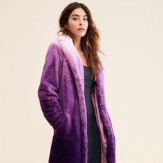 Melting Moments, Textured Jacket, Plum Purple, Fur Fashion, Faux Fur Coat, Fall Winter Outfits, Fur Coat, Faux Fur, Winter Outfits