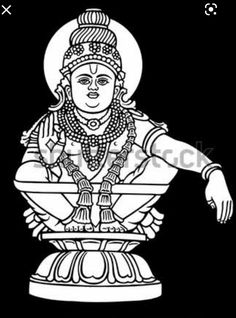 Ayyappan Drawing Easy, Lord Ayyappa Drawing, Ayyappan Drawing, Drawing Symbols, Quotes Doodles, Best Cartoon Shows