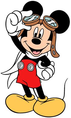 a cartoon mickey mouse with goggles on