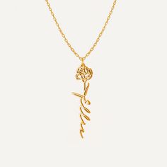 You will find the most beautiful and perfect 14k solid gold birth flower necklace for your loved ones. Birth month flower necklace is not only a beautiful gift for her but also a nice gift idea for a baby shower , birthday, Christmas or any special occasion. Each Flower necklace is customized with your own name, initials or date! PRODUCT DETAILS • Material: 14K Solid Gold • Choice of Gold Color: Yellow Gold, Rose Gold, White Gold • Adjustable gold extension chain • Closure: Spring ring • Chain s Dangle Cross Earrings, Birth Flower Necklace, Birth Month Flower, Ring Chain, Name Initials, Gold Cross Necklace, Rose Gold White, Month Flowers, Birth Month Flowers