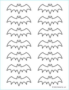 printable halloween bat outlines for kids to color and cut out on the page