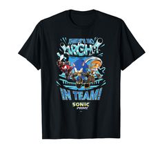 PRICES MAY VARY. Official Sonic the Hedgehog merchandise! Design by SEGA! Featuring Sonic, Knuckles the Dread, and Sails Tails from the No Place Shatterspace! Lightweight, Classic fit, Double-needle sleeve and bottom hem Knuckles The Dread, Sonic Knuckles, The Hedgehog Sonic, Sonic Prime, The Hedgehog, Merchandise Design, Branded T Shirts, Sonic, Sonic The Hedgehog