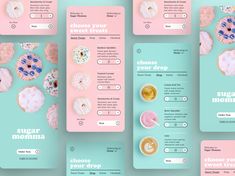 the website design is designed to look like donuts