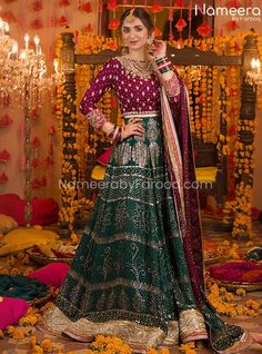 Traditional Pakistani Bridal Lehenga Choli Dupatta Dress Mehendi Lehenga, Mehendi Dresses, Pakistani Bridal Lehenga, Dupatta Dress, Pakistani Lehenga, Pakistani Bridal Dress, Yumna Zaidi, Mehndi Dress, Choli Dress