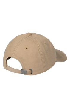 A curved brim brings classic lines to this five-panel cap built from rugged cotton canvas and snugged with an adjustable strap. Adjustable back strap 100% cotton Hand wash, line dry Imported Adjustable Cotton 5-panel Baseball Cap, Classic Adjustable 5-panel Dad Hat, Everyday Six-panel Canvas Baseball Cap, Adjustable Canvas Dad Hat For Everyday, Adjustable Canvas Baseball Cap, Everyday Canvas Six-panel Baseball Cap, Adjustable Six-panel Canvas Dad Hat, Adjustable Canvas Hat With Curved Bill, Classic Beige Adjustable Snapback Hat