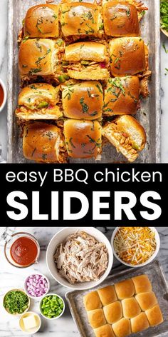 easy bbq chicken sliders are the perfect appetizer for any party or gathering