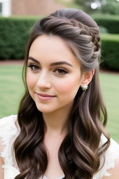 28+ Shoulder Hairstyles for Wedding 10 Wedding Hairstyles For Shoulder Length Hair Half Up, Dress Hairstyles For Medium Hair, Formal Hair Ideas Half Up, Bridal Shower Hairstyles, Shoulder Hairstyles, Wedding Hairstyles For Medium Length, Hairstyles For Wedding, Engagement Hairstyles, Shoulder Hair