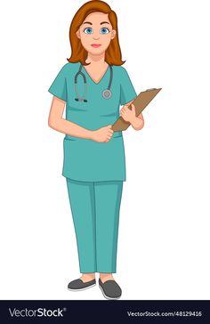 nurse drawing cartoon