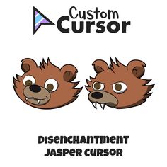 two brown bears with their mouths open and the words custom cursonr on them