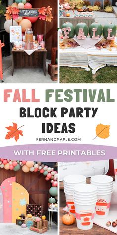 fall festival block party with free printables