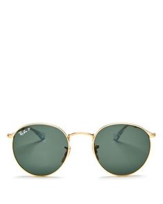 Ray-Ban Polarized Round Sunglasses, 50mm Matte Gold, Ray Ban, Round Sunglasses, Ray Bans, Jewelry Accessories, Pick Up, In Store, Buy Online, Sunglasses