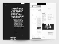 Proyecto editorial · Presencias invisibles Typography Book Layout, Minimal Layout, Graphic Design Magazine, Magazine Layout Inspiration, 잡지 레이아웃, Typography Book, Page Layout Design, Editorial Design Layout, Newspaper Design