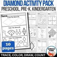 the diamond activity pack for preschool and pre - k