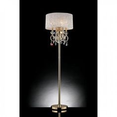 Deborah L9155F Floor Lamp By Furniture Of AmericaBy sofafair.com Prince Room, Tuscan Bedroom, Crystal Floor Lamp, Crystal Floor, Traditional Floor Lamps, Floor Lamp Base, Tarpon Springs, Gold Floor Lamp, New Interior Design