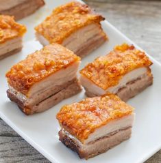 Crispy golden pork belly is a delightful dish that combines rich flavors and satisfying textures. This recipe features tender meat paired with crunchy skin, all without the hassle often associated with gourmet cooking. Infused with Shaoxing rice wine, soy sauce, brown sugar, and garlic, it brings authentic Chinese restaurant vibes right to your kitchen. A salt crust acts as the secret weapon here; it creates an irresistible crunch while enhancing the overall flavor profile of this mouthwatering treat! Best Pork Belly Recipe, Pork Belly Recipes Crispy, Mapo Tofu, Salt Pork, Pork Belly Recipes, Crispy Pork Belly, Crispy Pork, Pork Roast, Pork Belly