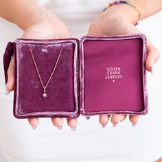 Every beautiful piece of Jewlery needs the perfect presentation box - and this is it! Make gift giving even more fun 🤍 Our luxurious multi purpose jewelry box is made with Silk Velvet in a lush purple burgundy color which creates the perfect background for your special piece.With our special inlay, you can mount a necklace, stud earrings or even a bracelet. By removing the inlay you can store your favorite pieces in the back. It looks lovely on your dresser or even use it as a traveling jewelry Gold Rectangular Jewelry Storage Case For Gift, Elegant Purple Jewelry For Birthday Gift, Elegant Jewelry Storage Box Gift, Luxury Jewelry Storage Box Gift, Purple Rectangular Jewelry For Party, Luxury Jewelry Storage Box For Gift, Rectangular Jewelry Storage Box For Gifts, Rectangular Jewelry Storage With Box For Gift, Rectangular Jewelry Storage Box Included For Gift