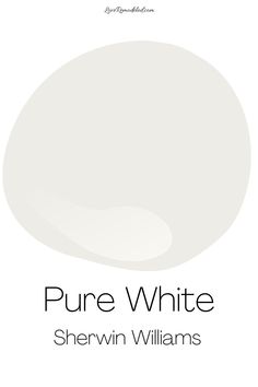 the white paint from sherylin williams's pure white