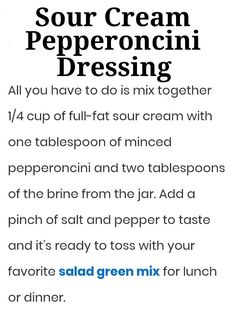 a recipe for sour cream pepperoni dressing