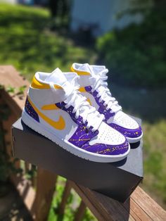 Custom Kobe inspired Jordan 1s. Please make sure you choose the correct size, all sales are final Any questions inbox me first please. Prowler Jordans, Custom Jordan 1 High, Cool Sneakers Mens, Cool Jordans, Zapatillas Nike Jordan, Custom Jordan, Custom Air Jordan 1, Nike Shoes Women Fashion, Nike Jordans