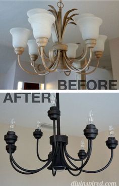 Update Old Chandelier Light Fixtures, Updating Chandelier Diy Dining Room, Update Old Light Fixtures Diy, Redo Lighting Fixtures, Diy Old Chandelier Makeover, How To Update A Chandelier, Update Chandelier Diy, Update Chandelier Diy Ideas