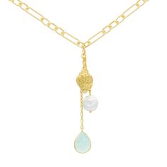 Elegant Pendant Necklaces With Dangling Charms, Elegant Teardrop Pendant Necklace With Charms, Elegant Pearl Drop Necklaces For Beach, Elegant Pearl Pendant Necklace For Beach, Elegant Yellow Gold Necklace For Beach, Elegant Yellow Gold Beach Necklace, Elegant Gold Charm Necklace For Beach, Elegant Teardrop Jewelry For Beach, Elegant Teardrop Beach Jewelry