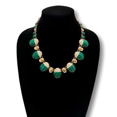 This Talbots Green & Gold Pave Bib Necklace Is A Luxurious Statement Piece That Combines The Richness Of Emerald-Green Stones With The Sparkle Of Pav Accents Set In A Gold-Tone Finish. The Bold Bib Design Creates An Opulent, Eye-Catching Look, Perfect For Elevating Both Casual And Formal Outfits. The Combination Of Green And Gold Adds A Touch Of Timeless Elegance, Making This Necklace A Must-Have For Anyone Who Loves Standout Accessories. 18” W 3” Extender Lobster Closure Pave Crystal Accents Po Bib Design, Emerald Green Stone, Green Stones, Formal Outfits, Formal Outfit, Bib Necklace, Green Stone, Green Gold, Green And Gold