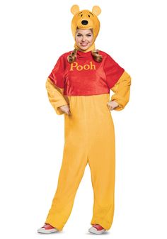 a woman in winnie the pooh costume