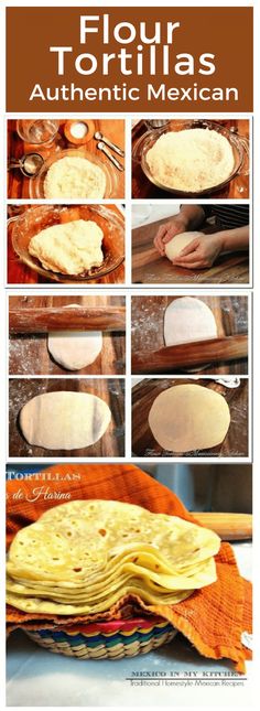 how to make flour tortillas with authentic mexican bread crusts - step by step instructions