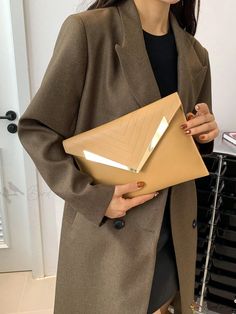 Bird in Bag - Elegant Envelope Clutch with Ample Card Storage Gold Envelope Clutch For Daily Use, Chic Brown Envelope Clutch, Black Clutch, Evening Handbag, Envelope Bag, Ladies Clutch, Envelope Clutch, Card Storage, Women Essentials