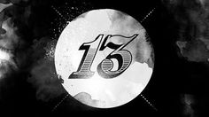 an abstract black and white photo with the number sixteen on it's front side