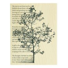 a rubber mounted stamp with an image of a tree and the words,'this tree is