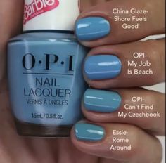 Opi Gel Polish Blue Colors, Opi Blue Gel Polish, Opi Blue Nail Polish Shades, Dream Come Blue Opi, Opi Bright Blue, Opi Gel Nail Colors, May Nails