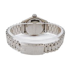 One 1967 Ladies Rolex 24mm Vintage Bark Finish Solid 18K White Gold Watch with Mother of Pearl Diamond Dial in Bark Finish. Pre-Owned SN# 159**** Year: 1967. Brand: Rolex. Model: 6517. Crystal: Plastic. Gender: Women's. Condition: Very Good. Case Dimensions: 24mm. Dial: Mother of Pearl Diamond. Bracelet Size: Fits Max 6.0" Wrist. Metal Type: 18K Solid White Gold. Bracelet / Strap: 18K Solid White Gold. Movement: Self-Winding (Automatic). Box / Certification: Rolex Box / Certificate of Authentici Classic Diamond Watch With Jubilee Bracelet, Classic Round Diamond Watch With Date Display, Classic Round Watches With Jubilee Bracelet, Classic Watch With Box Clasp For Anniversary, Classic Jewelry And Watches With Jubilee Bracelet, Classic Round Jubilee Bracelet Jewelry And Watches, Classic Jubilee Bracelet Jewelry And Watches, Classic Round Jewelry And Watches With Date Display, White Gold Watch