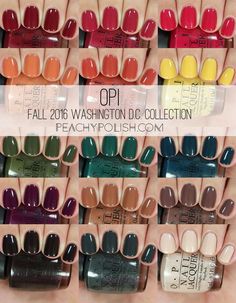 OPI: Fall 2016 Washington D.C. Collection Swatches & Review Matte Make Up, Opi Fall, Nail Polish Swatches, Diy Cupcake, Nails 2021, Opi Nail Polish, Colorful Nail Designs, Smokey Eyes, Fall Nail Colors