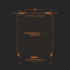 the back side of an old computer screen with orange dots and lines on black background