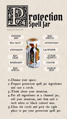 How to do a Protection Spell Jar in 5 Simple Steps ⋆ Witch Journal Jar Spells For Beginners, Black Candle Spells, Protective Herbs, Ancient Soul, Protective Crystals, Bind Runes, Health Spell