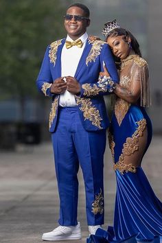 Patrick Royal Blue Two Pieces Notched Lapel Prom Suits with Appliques Royal Blue Prom, Blue Two Piece, Men Suit, Prom Suits, Senior Prom, Prom Outfits, Formal Casual, Tuxedos