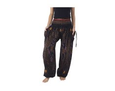 ♥ HIPPIE ORGANIC TRIBAL WOMEN & MEN PANTS TROUSERS Hippie clothing has latest and fashionable dress or clothing designs. We are providing beautiful printed yoga trouser which is made by rayon fabric. Harem yoga pants are comfy and adjustable. The two pockets are fitted with decorative strings. Its fabric is soft and light weighted because of that yoga trainer can smoothly continuo his training or practice. Women festival pants can be wear outdoor or indoor settings. Black linen pant can be a Black Full Length Bohemian Harem Pants, Black Full-length Bohemian Harem Pants, Bohemian Black Yoga Pants For Festivals, Black Bohemian Yoga Pants For Festivals, Bohemian Printed Cotton Bottoms, Multicolor Boho Print Harem Pants, Bohemian Multicolor Harem Pants For Yoga, Harem Yoga Pants, Trousers For Girls