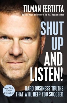 there is a man on the cover of this book that says, shut up and listen