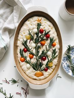 a pot filled with food sitting on top of a table