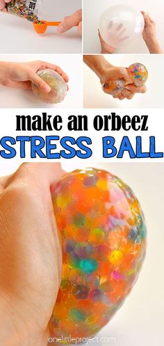 This DIY Orbeez stress ball is SO FUN and so easy to make! Use water beads and a clear balloon to make a stress ball with an amazing texture and a super satisfying squish. Such a great sensory activity and a really simple craft for kids of all ages! Diy Squishy Ball, Sensory School Age, Diy Stressball Orbeez, Sensory Balloons Diy, Squish Balls Diy, What To Do With Water Beads, Diy Stressball Easy, Crafts With Water Beads, Diy Orbeez Crafts